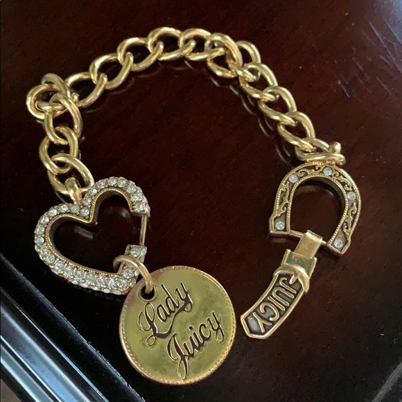 Juicy Couture Jewelry - Juicy Couture Gold Chain Heart Bracelet